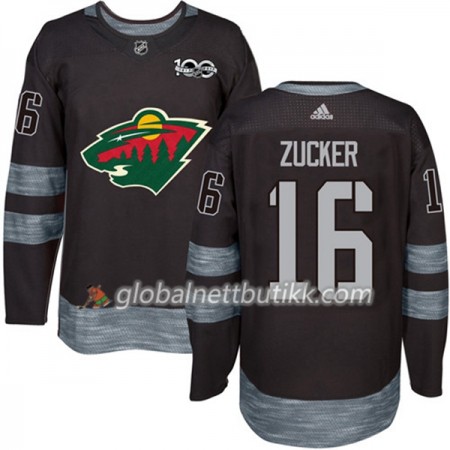 Minnesota Wild Hockeydrakt Jason Zucker 16 1917-2017 100th Anniversary Svart Adidas Authentic - Herre
